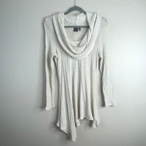Saks Fifth Avenue Euro Summer Sweater Womens Small Coastal Neutral Minimalist